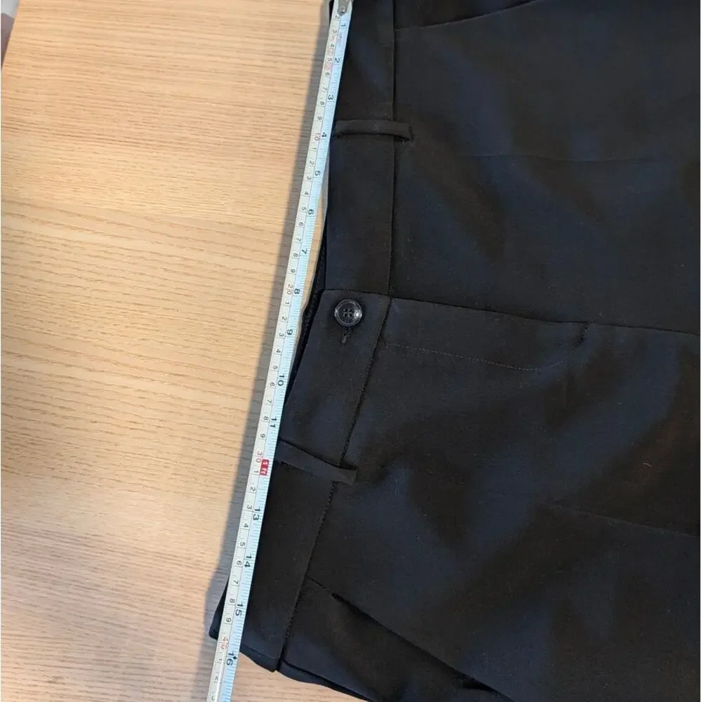 Moschino Boutique Trousers Womens 10 Black High-rise Tapered Chino Dress Pants